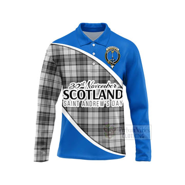 Glendinning Family Crest Tartan Long Sleeve Polo Shirt Celebrate Saint Andrew's Day in Style Unisex - Tartan Vibes Clothing