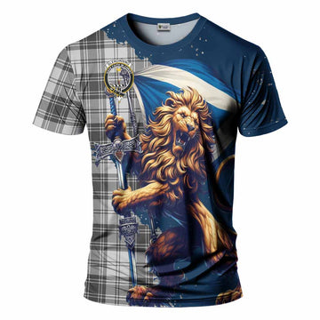 Glendinning Tartan Family Crest T-Shirt with Scottish Majestic Lion Kid's Shirt - Tartan Vibes Clothing