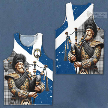 Glendinning Tartan Men's Tank Top with Family Crest Scottish Bagpiper Vibes Men - Tartan Vibes Clothing