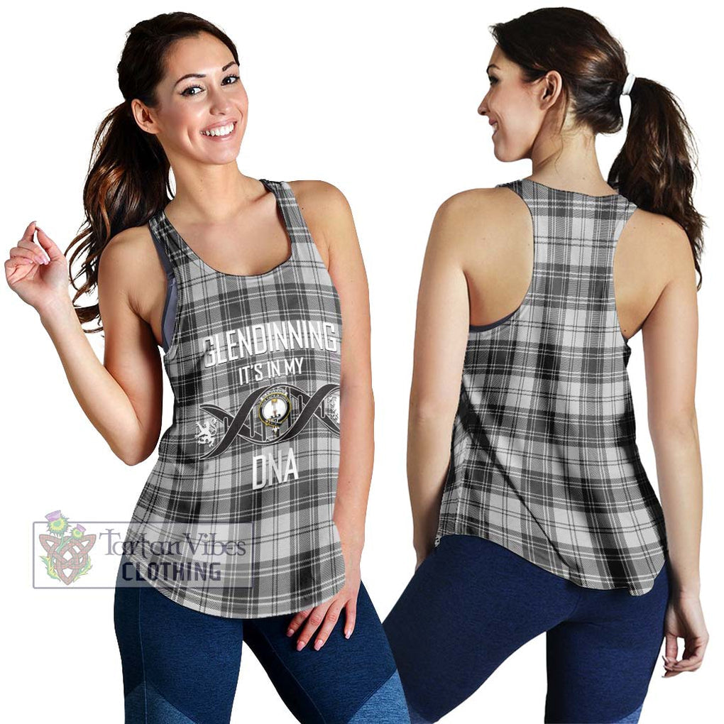 Glendinning Tartan Women's Racerback Tanks with Family Crest DNA In Me Style 4XL - Tartanvibesclothing Shop