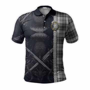 Glendinning Tartan Polo Shirt with Family Crest Cross Sword Thistle Celtic Vibes Kid - Tartan Vibes Clothing