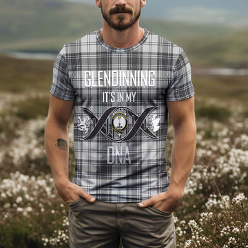 Glendinning Tartan T-Shirt with Family Crest DNA In Me Style Kid's Shirt - Tartan Vibes Clothing