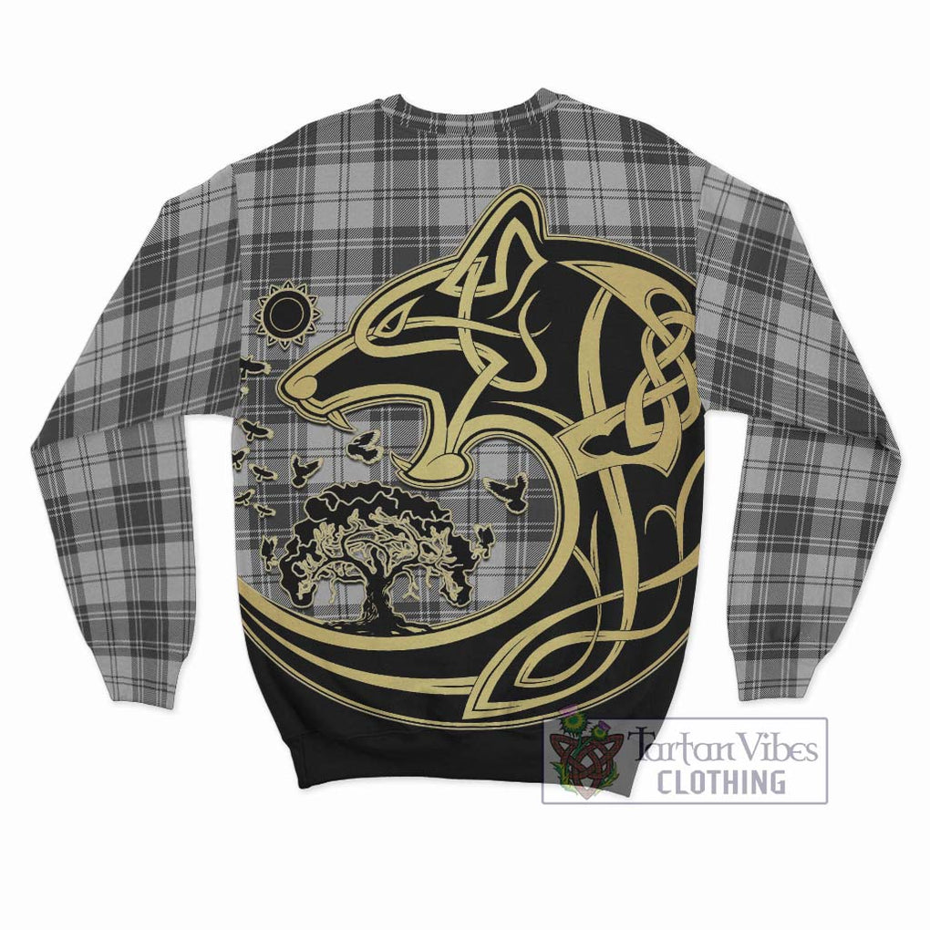Glendinning Tartan Sweatshirt with Family Crest Celtic Wolf Style - Tartan Vibes Clothing