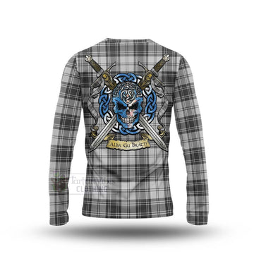 Glendinning Tartan Long Sleeve T-Shirt with Family Crest Celtic Skull Style - Tartan Vibes Clothing
