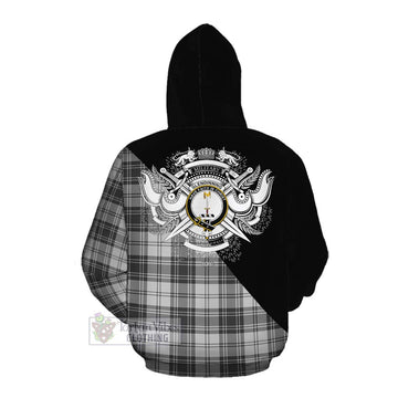 Glendinning Tartan Cotton Hoodie with Family Crest and Military Logo Style Pullover Hoodie - Tartan Vibes Clothing