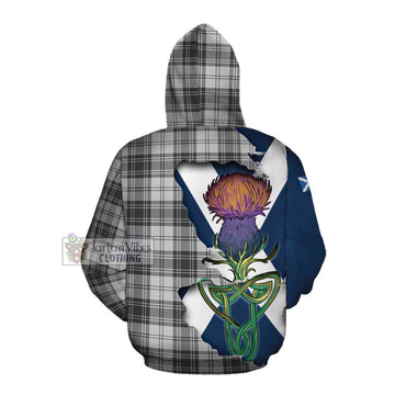 Tartan Vibes Clothing Glendinning Tartan Family Crest Cotton Hoodie Scottish Thistle Celtic Inspired