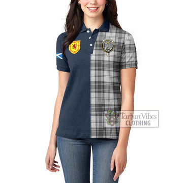 Glendinning Tartan Women's Polo Shirt Alba with Scottish Lion Royal Arm Half Style - Tartan Vibes Clothing