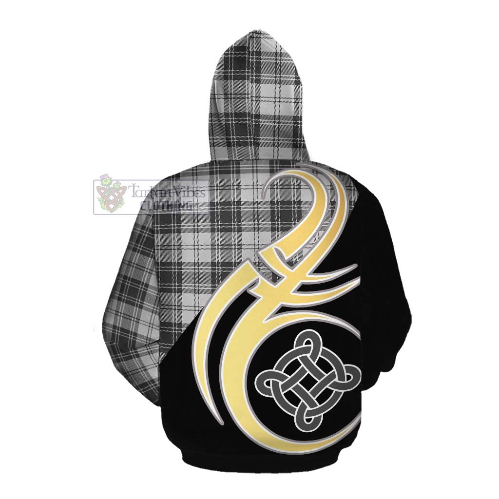 Glendinning Tartan Cotton Hoodie with Family Crest and Celtic Symbol Style Pullover Hoodie - Tartan Vibes Clothing