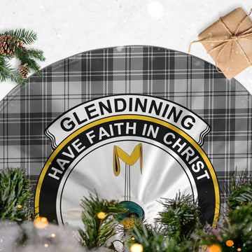 Glendinning Tartan Christmas Tree Skirt with Family Crest - Tartan Vibes Clothing