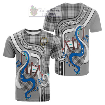 Glendinning Tartan Cotton T-shirt with Epic Bagpipe Style