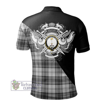 Glendinning Tartan Polo Shirt with Family Crest and Military Logo Style - Tartan Vibes Clothing