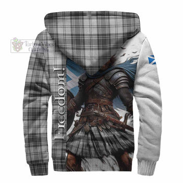Glendinning Crest Tartan Sherpa Hoodie Inspired by the Freedom of Scottish Warrior - Tartan Vibes Clothing