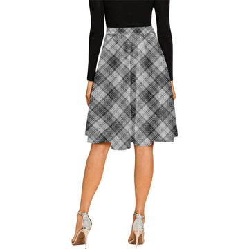 Glendinning Tartan Melete Pleated Midi Skirt Cross Style - Tartan Vibes Clothing