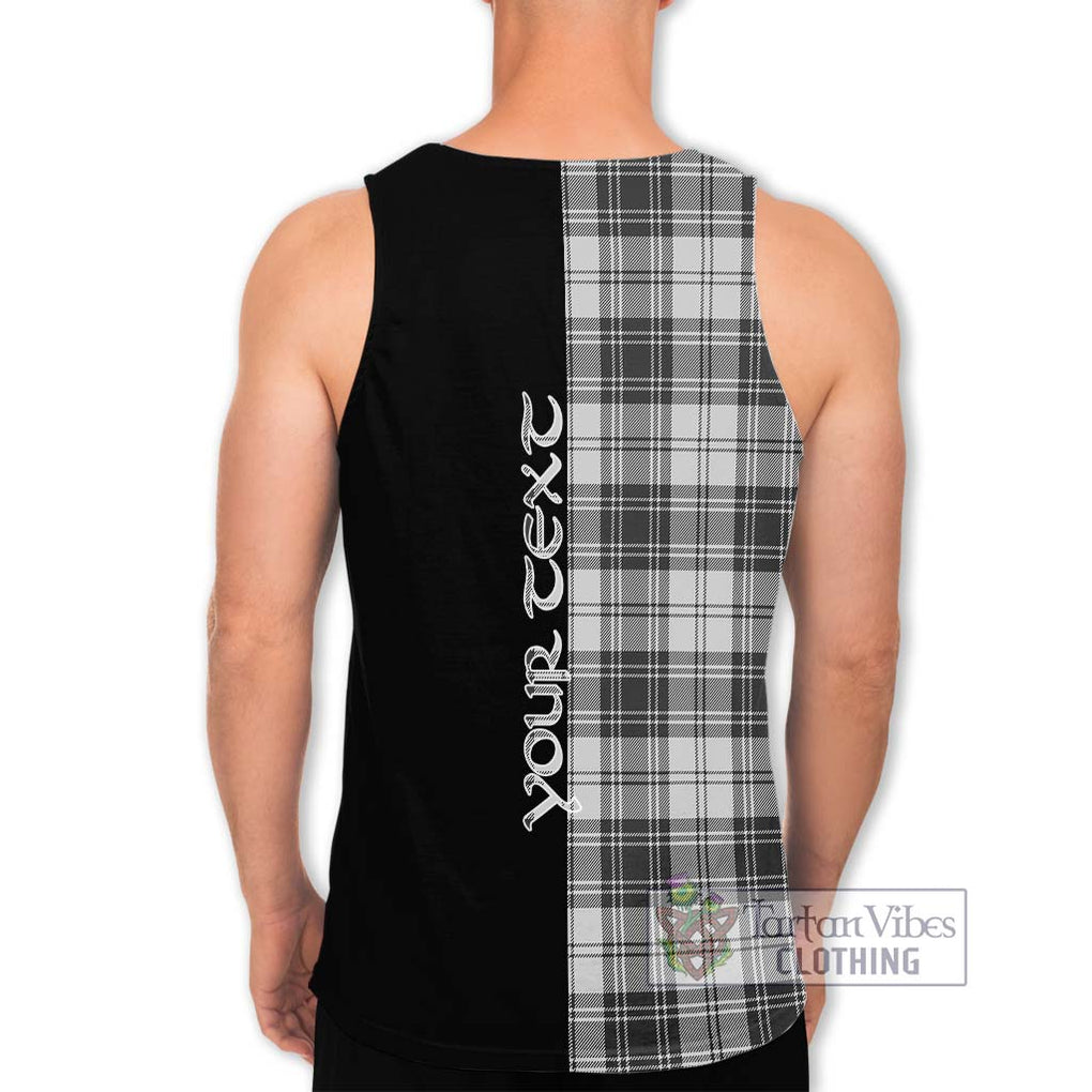 Glendinning Tartan Men's Tank Top with Family Crest and Half Of Me Style - Tartanvibesclothing Shop