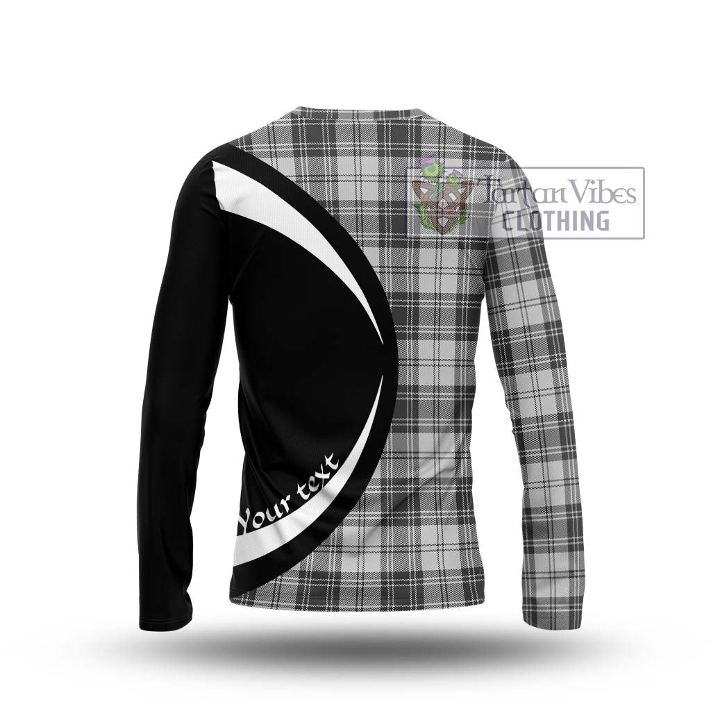 Glendinning Tartan Long Sleeve T-Shirt with Family Crest Circle Style - Tartan Vibes Clothing