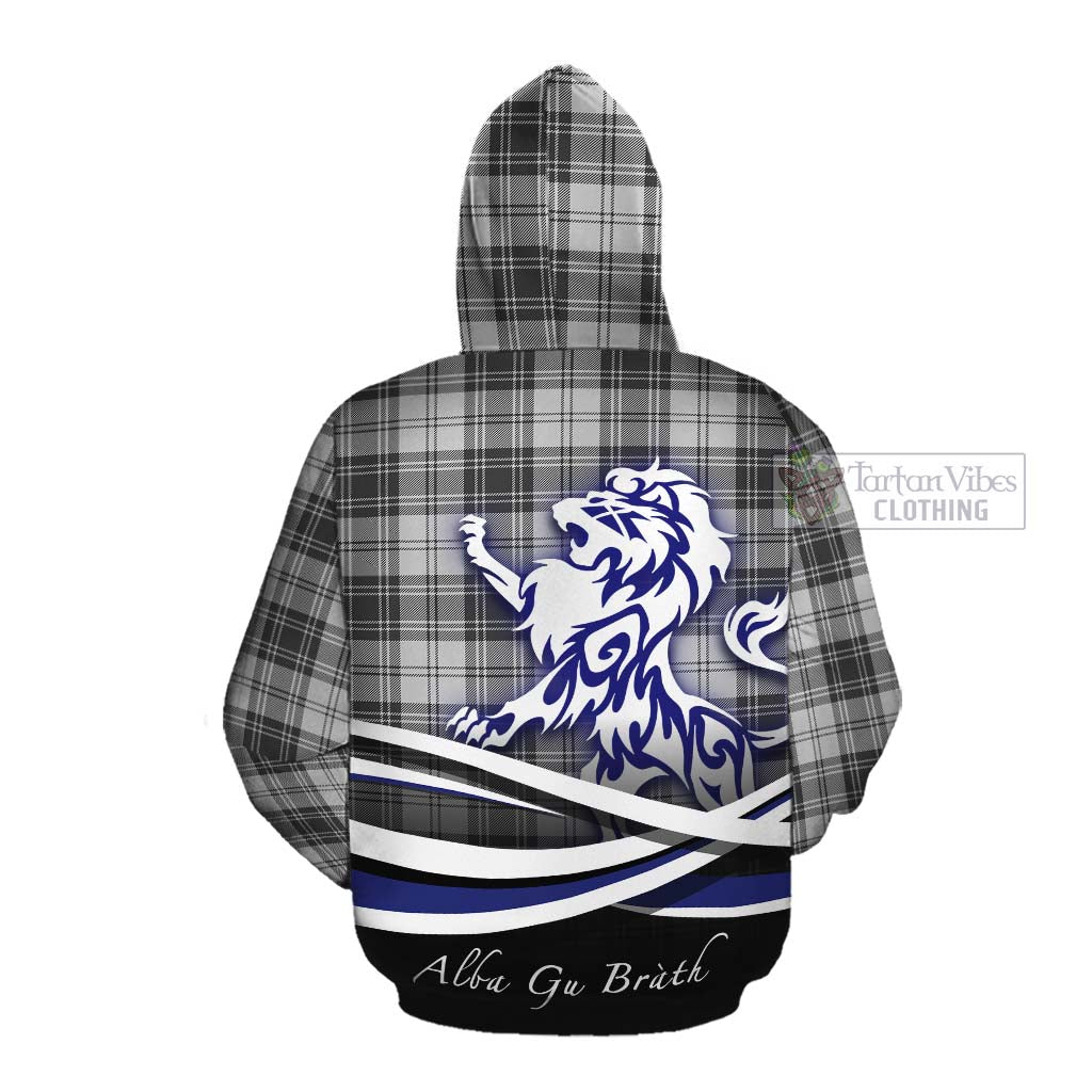 Glendinning Tartan Cotton Hoodie with Alba Gu Brath Regal Lion Emblem Pullover Hoodie - Tartan Vibes Clothing