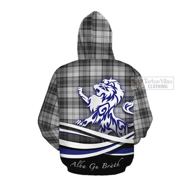 Glendinning Tartan Cotton Hoodie with Alba Gu Brath Regal Lion Emblem Pullover Hoodie - Tartan Vibes Clothing