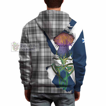 Tartan Vibes Clothing Glendinning Tartan Family Crest Hoodie Scottish Thistle Celtic Inspired