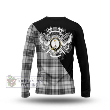 Glendinning Tartan Long Sleeve T-Shirt with Family Crest and Military Logo Style - Tartan Vibes Clothing