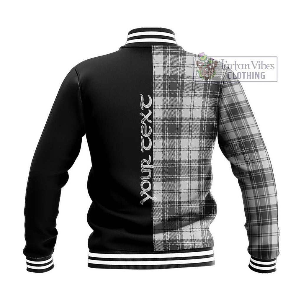 Glendinning Tartan Baseball Jacket with Family Crest and Half Of Me Style - Tartanvibesclothing Shop
