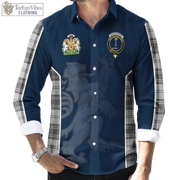 Glendinning Tartan Long Sleeve Button Up Shirt with Family Crest and Lion Rampant Vibes Sport Style - Tartan Vibes Clothing