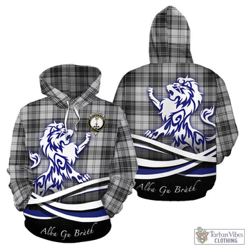 Glendinning Tartan Hoodie with Alba Gu Brath Regal Lion Emblem - Tartan Vibes Clothing