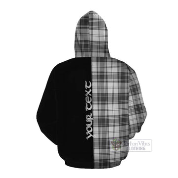 Glendinning Tartan Cotton Hoodie with Family Crest and Half Of Me Style Pullover Hoodie - Tartan Vibes Clothing