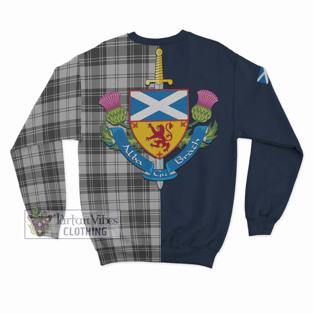 Glendinning Tartan Sweatshirt Alba with Scottish Lion Royal Arm Half Style - Tartan Vibes Clothing