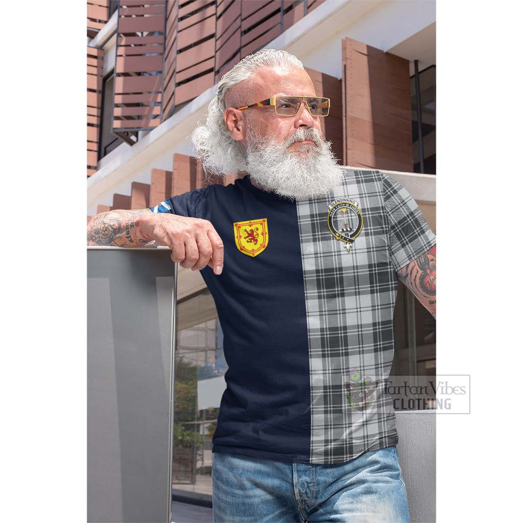 Tartan Vibes Clothing Glendinning Tartan Cotton T-shirt with Scottish Lion Royal Arm Half Style