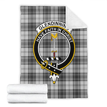 Glendinning Tartan Blanket with Family Crest