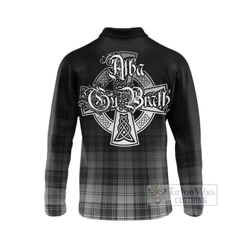 Glendinning Tartan Long Sleeve Polo Shirt Featuring Alba Gu Brath Family Crest Celtic Inspired - Tartan Vibes Clothing