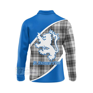 Glendinning Family Crest Tartan Long Sleeve Polo Shirt Celebrate Saint Andrew's Day in Style - Tartan Vibes Clothing