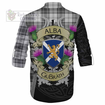 Glendinning Tartan Family Crest Ghillie Kilt Shirt Lion Rampant Royal Thistle Shield Celtic Inspired - Tartan Vibes Clothing