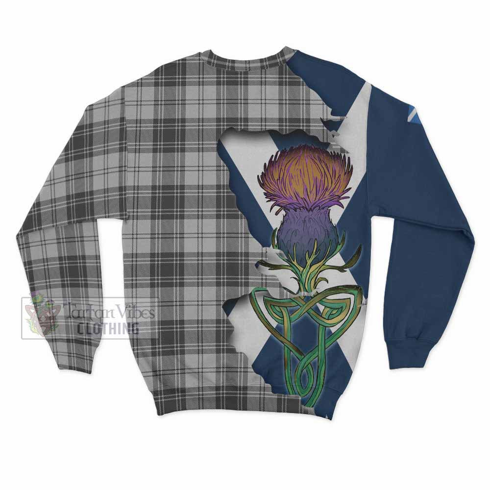 Glendinning Tartan Family Crest Sweatshirt Scottish Thistle Celtic Inspired - Tartan Vibes Clothing