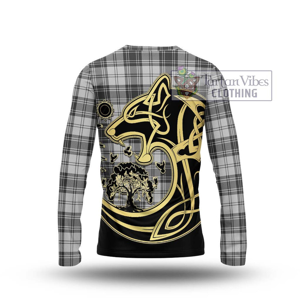 Glendinning Tartan Long Sleeve T-Shirt with Family Crest Celtic Wolf Style - Tartan Vibes Clothing