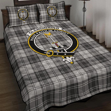 Glendinning Tartan Quilt Bed Set with Family Crest - Tartan Vibes Clothing