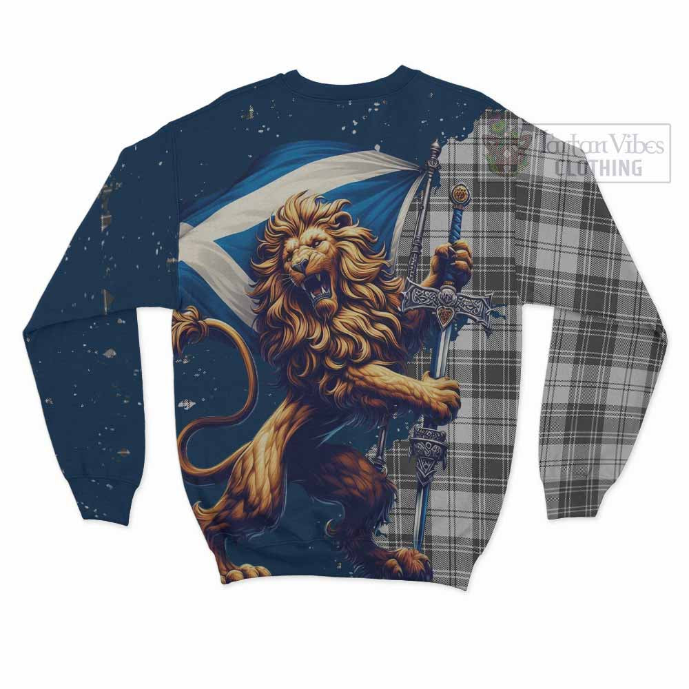 Glendinning Tartan Family Crest Sweatshirt with Scottish Majestic Lion - Tartan Vibes Clothing