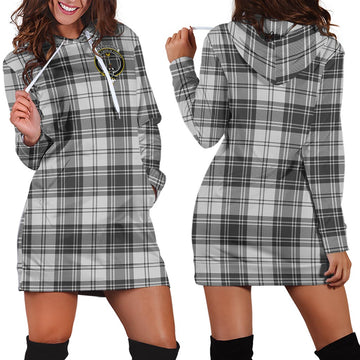 Glendinning Tartan Hoodie Dress with Family Crest