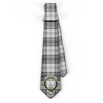 Glendinning Tartan Classic Necktie with Family Crest - Tartan Vibes Clothing