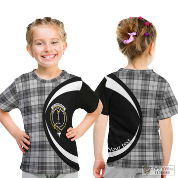Glendinning Tartan Kid T-Shirt with Family Crest Circle Style - Tartan Vibes Clothing