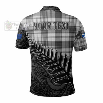 Glendinning Crest Tartan Polo Shirt with New Zealand Silver Fern Half Style