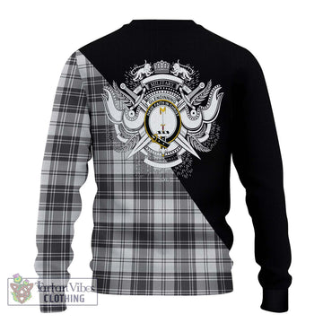 Glendinning Tartan Ugly Sweater with Family Crest and Military Logo Style - Tartan Vibes Clothing