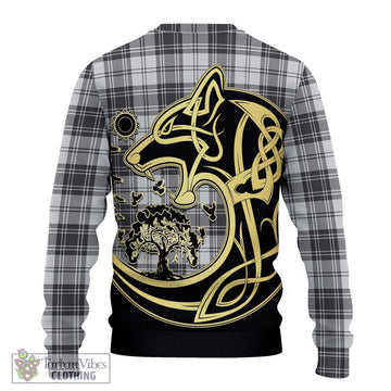 Glendinning Tartan Ugly Sweater with Family Crest Celtic Wolf Style - Tartan Vibes Clothing