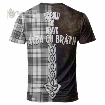 Glendinning Tartan Family Crest T-Shirt Alba Gu Brath Be Brave Lion Ancient Style