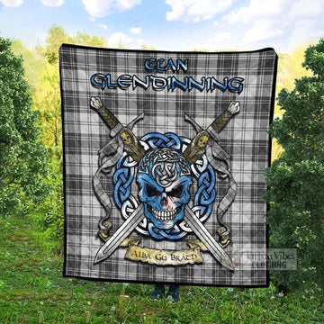Glendinning Tartan Quilt with Celtic Skull Alba Gu Brath Style - Tartan Vibes Clothing