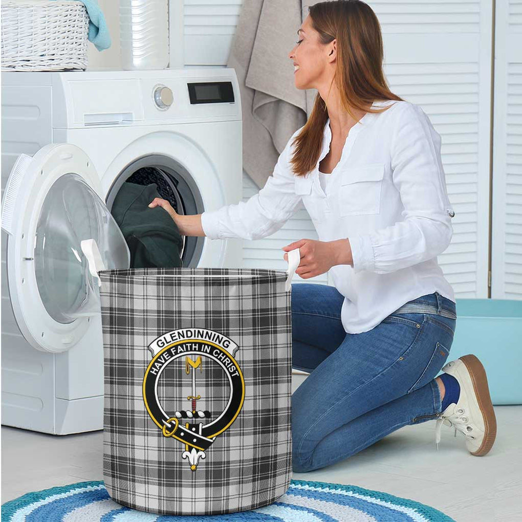 Glendinning Tartan Laundry Basket with Family Crest - Tartan Vibes Clothing
