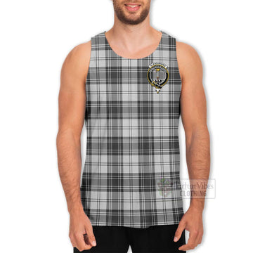 Glendinning Tartan Men's Tank Top with Family Crest Celtic Skull Style - Tartan Vibes Clothing