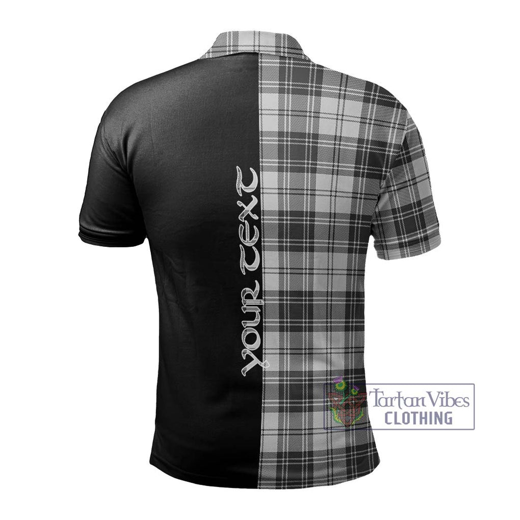 Glendinning Tartan Polo Shirt with Family Crest and Half Of Me Style - Tartanvibesclothing Shop