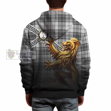 Glendinning Crest Tartan Hoodie with Golden Lion Emblem Celtic Style - Tartan Vibes Clothing