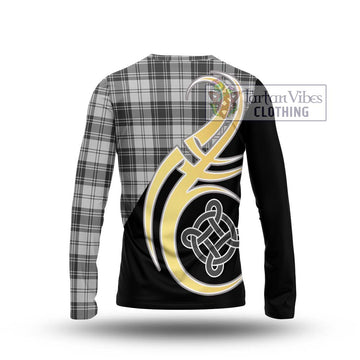 Glendinning Tartan Long Sleeve T-Shirt with Family Crest and Celtic Symbol Style - Tartan Vibes Clothing